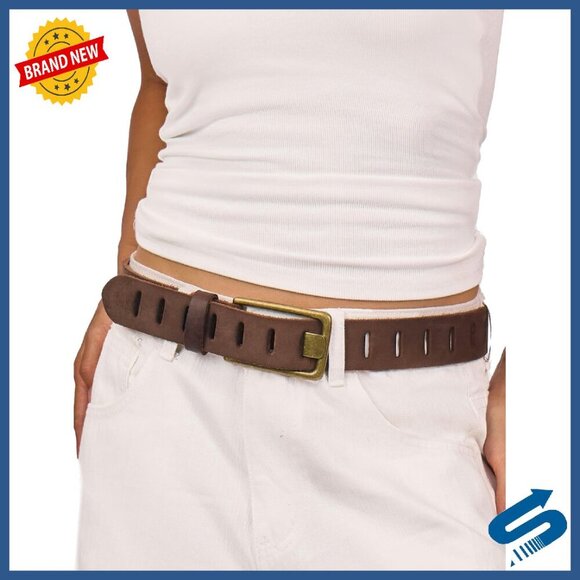 Genuine Leather Wide Belt 1.57\